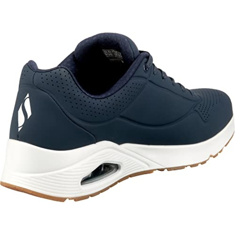 Skechers Men's Uno Stand on AirSneaker - 43 EU Navy Durabuck Trim