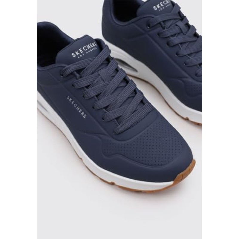 Skechers Men's Uno Stand on AirSneaker - 43 EU Navy Durabuck Trim