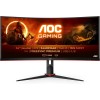AOC Gaming CU34G2X/BK Monitor Serie G2 Curvo da 34", Raggio di curvatura: 1500R, WQHD 3440 x 1440 a 144 Hz, HDMI, DisplayPort, FreeSync, Tempo di Risposta 1 ms, Regolabile, Nero/Rosso - 34" WQHD Curvo