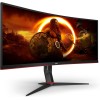 AOC Gaming CU34G2X/BK Monitor Serie G2 Curvo da 34", Raggio di curvatura: 1500R, WQHD 3440 x 1440 a 144 Hz, HDMI, DisplayPort, FreeSync, Tempo di Risposta 1 ms, Regolabile, Nero/Rosso - 34" WQHD Curvo