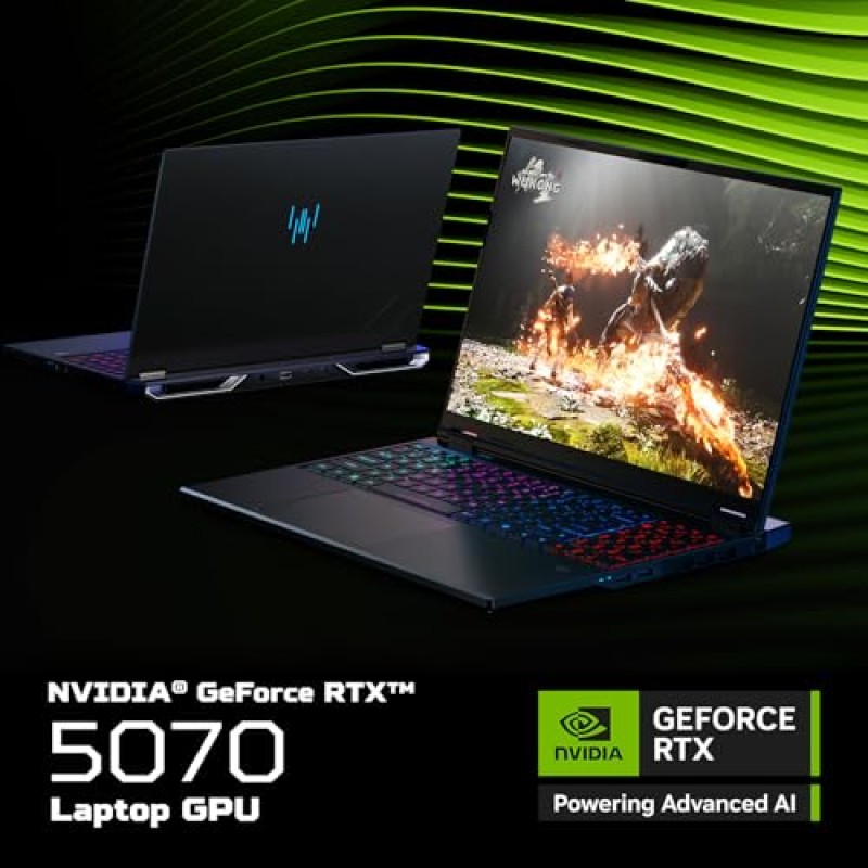 Acer Predator Helios Neo 16 AI PHN16-73-91XB Notebook Gaming, NVIDIA GeForce RTX 5070 8 GB GDDR7, Intel Core Ultra 9 275HX, RAM 32 GB DDR5, 1 TB SSD, Display 16" WQXGA 240 Hz DDS, Windows 11 Home