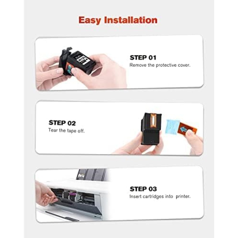 ejet Rigenerate Cartuccia d'inchiostro 301XL ad Alta Resa Compatibili per HP 301XL per Deskjet 1000 1010 1050 1510 1512 2050 2050A 2510 2540 3050 Envy 4500 4502 4503 5530 50 532 2 620 (Nero, 2-Pack) - 2 Nero