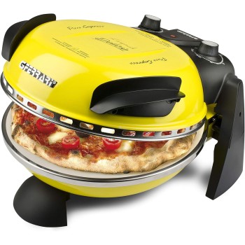 G3 Ferrari G10006 Pizza Express Delizia, Forno Pizza, 1200 W, Termostato regolabile 400°C, Pizza fragrante in 5 minuti, Doppia resistenza riscaldante, Ricettario e Palette inclusi, Giallo - Giallo G3 Ferrari G10006 Pizza Express Delizia, Forno Pizza, 1200 W, Termostato regolabile 400°C, Pizza fragrante in 5 minuti, Doppia resistenza riscaldante, Ricettario e Palette inclusi, Giallo - Giallo