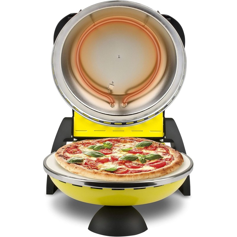 G3 Ferrari G10006 Pizza Express Delizia, Forno Pizza, 1200 W, Termostato regolabile 400°C, Pizza fragrante in 5 minuti, Doppia resistenza riscaldante, Ricettario e Palette inclusi, Giallo - Giallo G3 Ferrari G10006 Pizza Express Delizia, Forno Pizza, 1200 W, Termostato regolabile 400°C, Pizza fragrante in 5 minuti, Doppia resistenza riscaldante, Ricettario e Palette inclusi, Giallo - Giallo