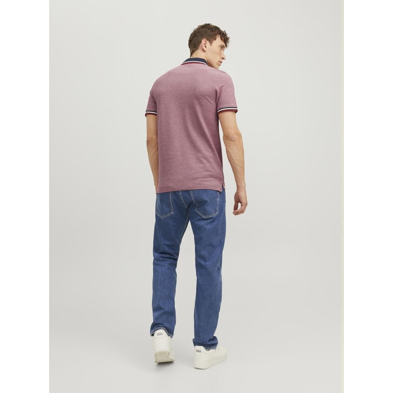 JACK & JONES Polo Plain Shirt Collar Polo - S Rosso12136668 JACK & JONES Polo Plain Shirt Collar Polo - S Rosso12136668