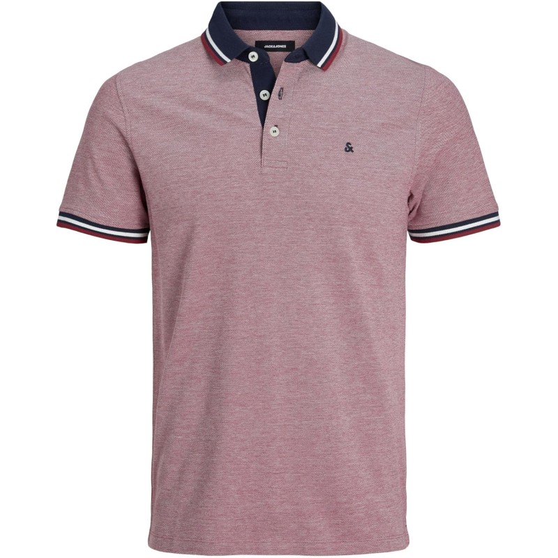 JACK & JONES Polo Plain Shirt Collar Polo - L Rosso12136668 JACK & JONES Polo Plain Shirt Collar Polo - L Rosso12136668