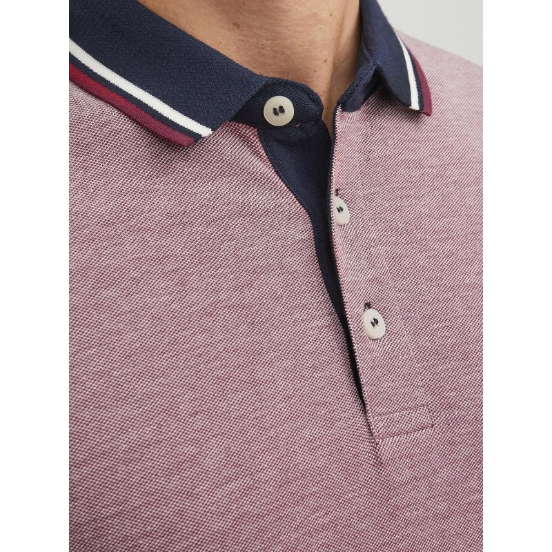 JACK & JONES Polo Plain Shirt Collar Polo - L Rosso12136668 JACK & JONES Polo Plain Shirt Collar Polo - L Rosso12136668