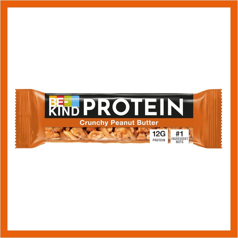 BE-KIND Protein Barretta Proteica al Burro di Arachidi, Snack Proteico Senza Glutine, 12 gr di Proteine, 1 Confezione x 12 Barrette da 50 g (600 g) - 12 Unità (Confezione da 1)