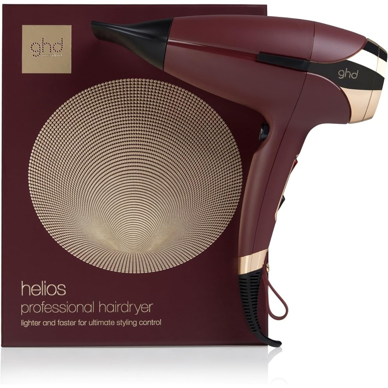 ghd Helios Asciugacapelli Professionale – Leggero, Asciugatura Rapida, Controllo Styling Ottimale – Per Tutti i Tipi di Capelli - Plum