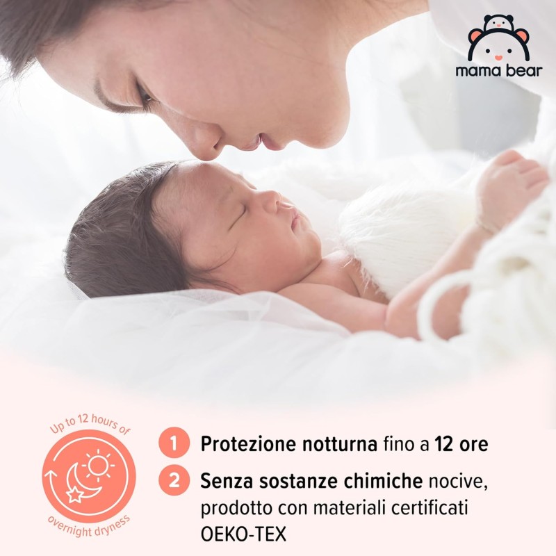 Marchio Amazon - Mama Bear Disney - Pannolini ultra-asciutti, Taglia 1 (2-5 kg), Bianco, 96 Unità, 2 Confezioni da 48, PACCO MENSILE - Taglia 1 (2-5 kg)