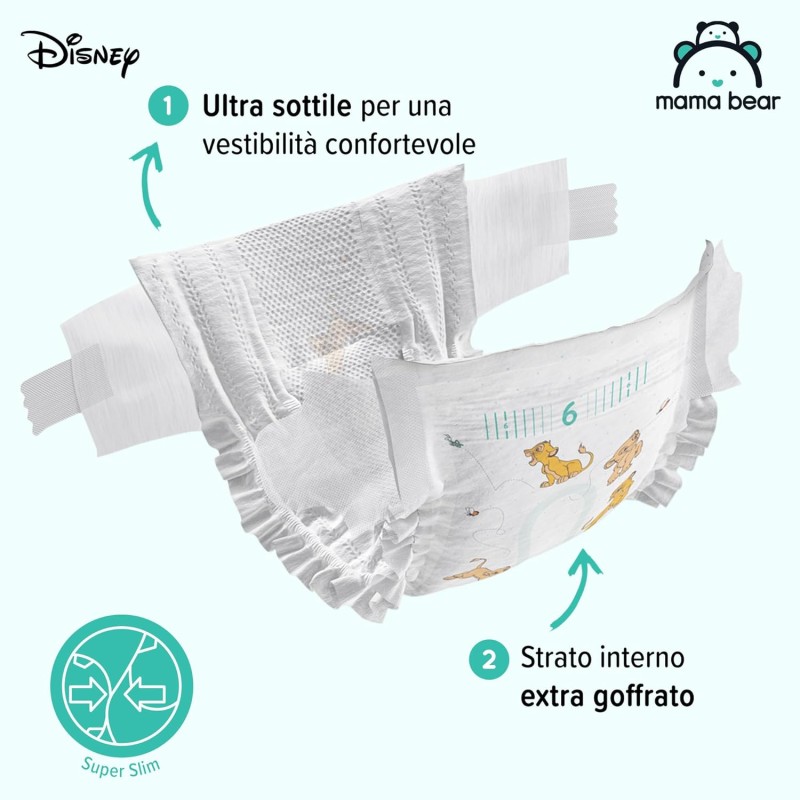 Marchio Amazon - Mama Bear Disney Pannolini ultra-asciutti, Taglia 6 (15+ kg), Bianco, 140 Unità, 2 Confezioni da 70, PACCO MENSILE - Taglia 6 (15+ kg) Marchio Amazon - Mama Bear Disney Pannolini ultra-asciutti, Taglia 6 (15+ kg), Bianco, 140 Unità, 2 Confezioni da 70, PACCO MENSILE - Taglia 6 (15+ kg)