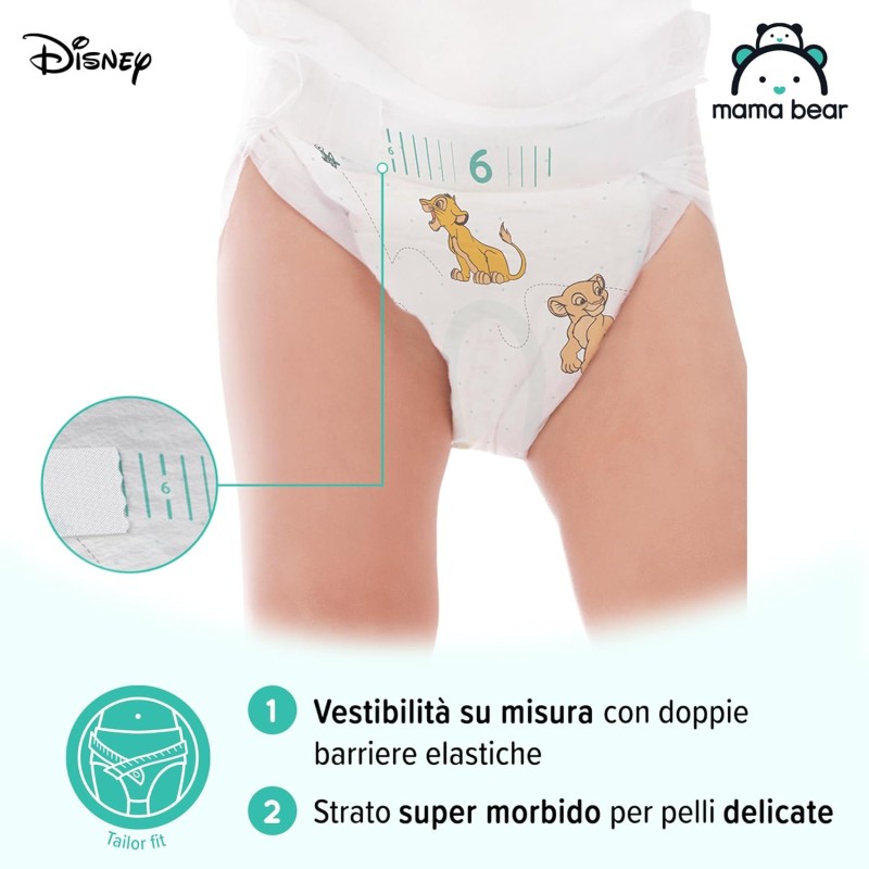Marchio Amazon - Mama Bear Disney Pannolini ultra-asciutti, Taglia 6 (15+ kg), Bianco, 140 Unità, 2 Confezioni da 70, PACCO MENSILE - Taglia 6 (15+ kg) Marchio Amazon - Mama Bear Disney Pannolini ultra-asciutti, Taglia 6 (15+ kg), Bianco, 140 Unità, 2 Confezioni da 70, PACCO MENSILE - Taglia 6 (15+ kg)