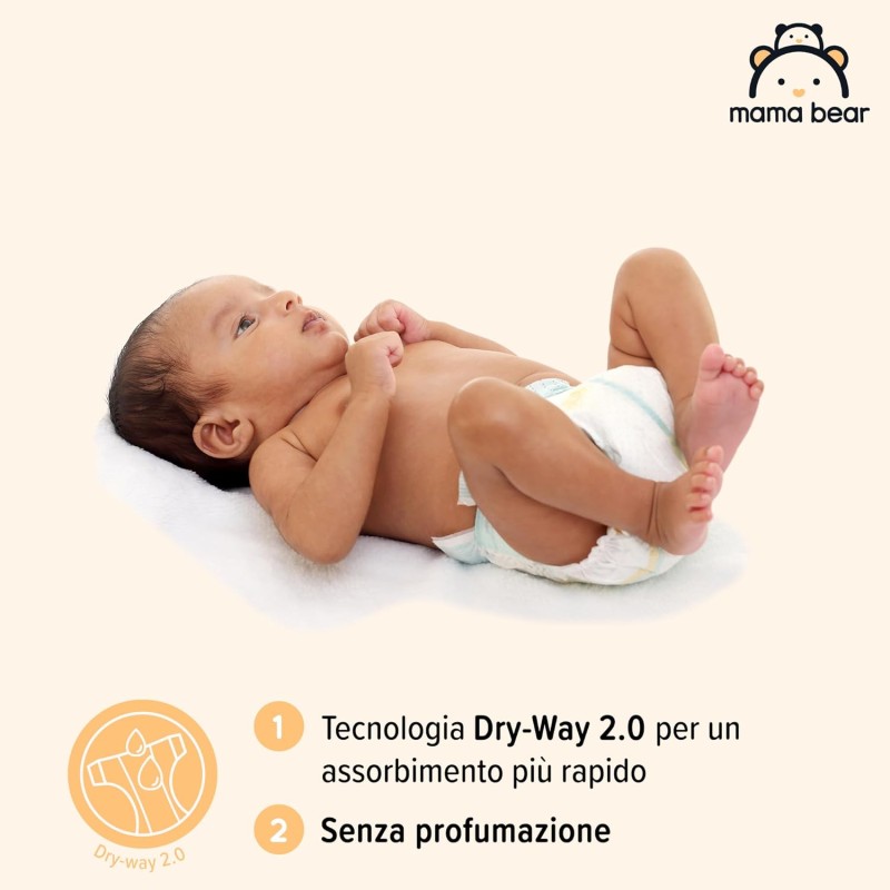 Marchio Amazon - Mama Bear Disney Pannolini ultra-asciutti, Taglia 3 (4-9 kg), Bianco, 172 unità (2 confezioni da 86), PACCO MENSILE - Taglia 3 (Confezione da 172) Marchio Amazon - Mama Bear Disney Pannolini ultra-asciutti, Taglia 3 (4-9 kg), Bianco, 172 unità (2 confezioni da 86), PACCO MENSILE - Taglia 3 (Confezione da 172)