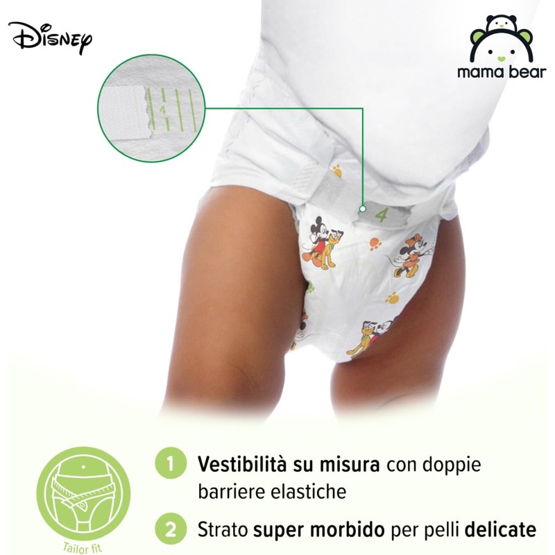 Marchio Amazon - Mama Bear Disney Pannolini ultra asciutti, Taglia 4 (8-14 kg), Bianchi, 168 Unità, 2 Confezione da 84, PACCO MENSILE - Taglia 4 (Confezione da 168) Marchio Amazon - Mama Bear Disney Pannolini ultra asciutti, Taglia 4 (8-14 kg), Bianchi, 168 Unità, 2 Confezione da 84, PACCO MENSILE - Taglia 4 (Confezione da 168)