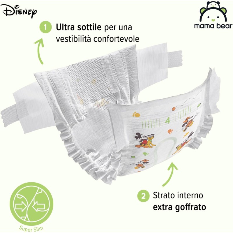 Marchio Amazon - Mama Bear Disney Pannolini ultra asciutti, Taglia 4 (8-14 kg), Bianchi, 168 Unità, 2 Confezione da 84, PACCO MENSILE - Taglia 4 (Confezione da 168) Marchio Amazon - Mama Bear Disney Pannolini ultra asciutti, Taglia 4 (8-14 kg), Bianchi, 168 Unità, 2 Confezione da 84, PACCO MENSILE - Taglia 4 (Confezione da 168)