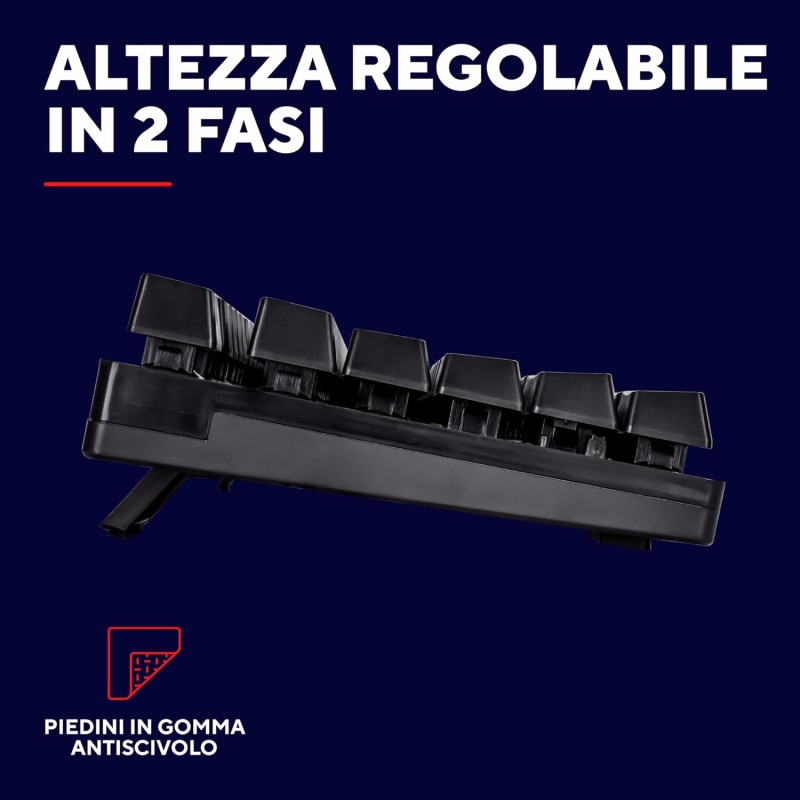 Trust Gaming GXT 835 Azor Tastiera Gaming, Layout Italiano QWERTY, USB, Anti-ghosting, Tastiera Retroilluminata LED RGB Per PC, Computer, Laptop, Mac - Nero - Nero Trust Gaming GXT 835 Azor Tastiera Gaming, Layout Italiano QWERTY, USB, Anti-ghosting, Tastiera Retroilluminata LED RGB Per PC, Computer, Laptop, Mac - Nero - Nero