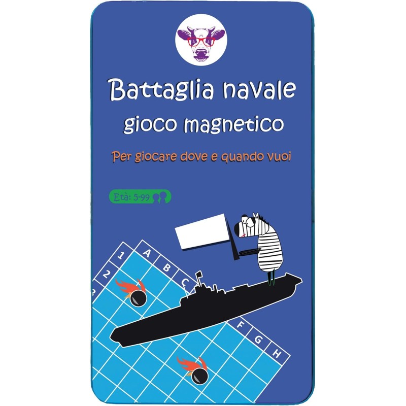 Purple Cow- Battaglia navale Magnetica Gioco, Colore Viola, 7290018133033 dai 5 anni