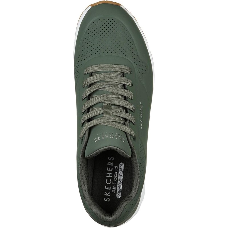 Skechers Uno Stand On Air, Scarpe da Ginnastica Uomo - 45 EU Olive White Gum Skechers Uno Stand On Air, Scarpe da Ginnastica Uomo - 45 EU Olive White Gum