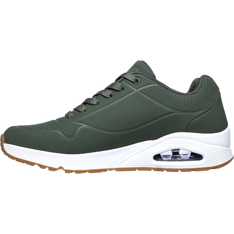 Skechers Uno Stand On Air, Scarpe da Ginnastica Uomo - 45 EU Olive White Gum Skechers Uno Stand On Air, Scarpe da Ginnastica Uomo - 45 EU Olive White Gum