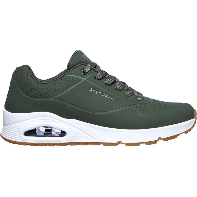 Skechers Uno Stand On Air, Scarpe da Ginnastica Uomo - 45 EU Olive White Gum Skechers Uno Stand On Air, Scarpe da Ginnastica Uomo - 45 EU Olive White Gum