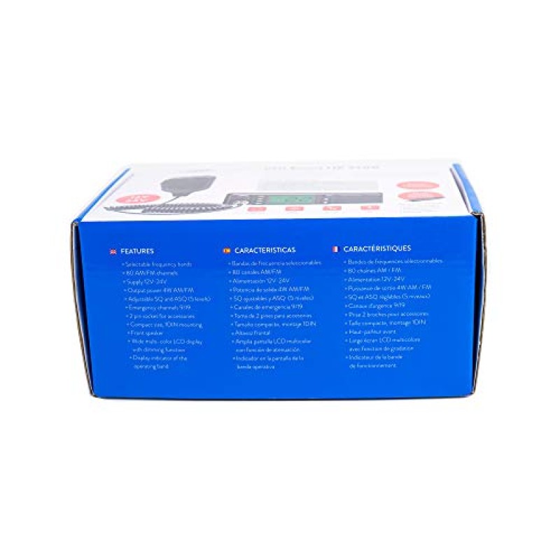 PNI Radio CB Escort HP 9500 multistandard, ASQ, VOX, Scan, 4W, AM-FM, Alimentatore 12V / 24V, Presa accendisigari Inclusa