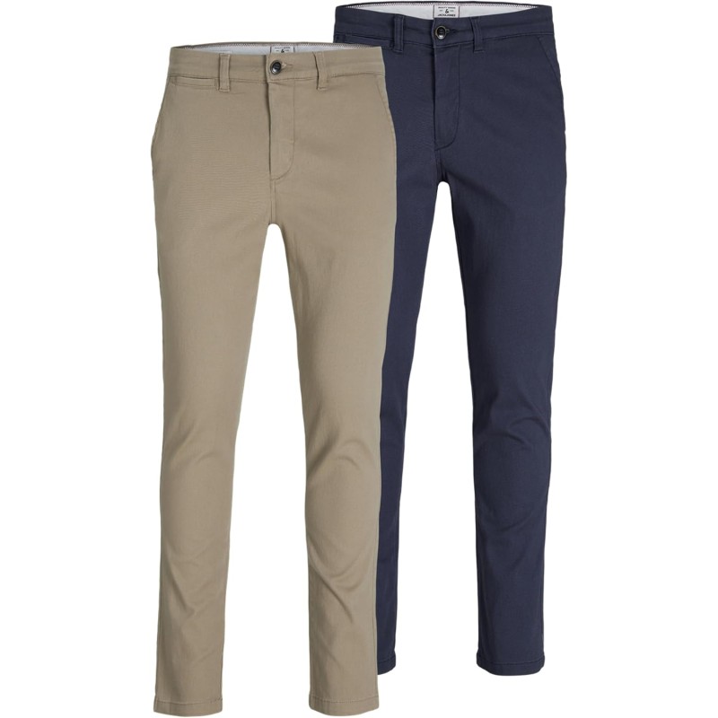 JACK & JONES Chino Trousers 2-Pack Slim Fit Chino Trousers - 34 Beige