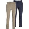 JACK & JONES Chino Trousers 2-Pack Slim Fit Chino Trousers - 27W / 32L Beige