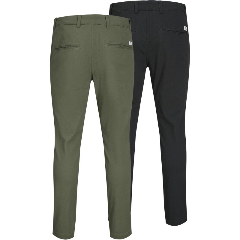 JACK & JONES Chino Trousers 2-Pack Slim Fit Chino Trousers - 30W / 30L Nero