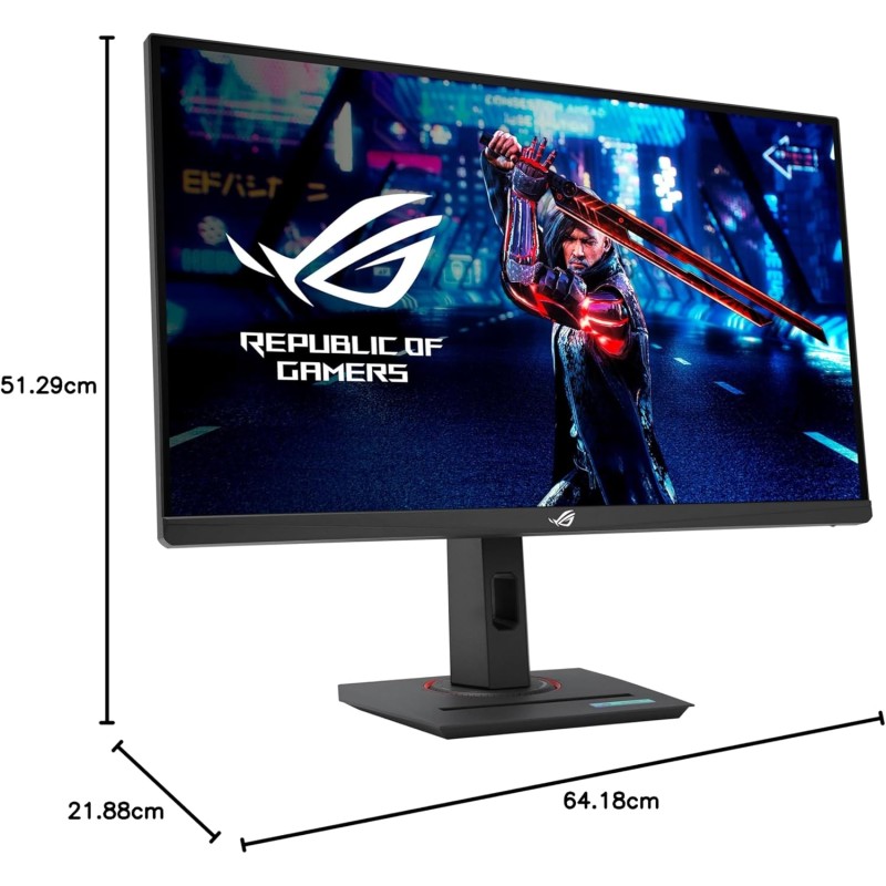 ASUS ROG Strix XG27ACS Monitor Gaming da 27” pollici 2560x1440, 180 Hz, Tempo di Risposta 1 ms (GTG), Fast IPS, Extreme Low Motion Blur Sync, USB-C, G-Sync, DisplayWidget Center, HDR, Nero - Nero ASUS ROG Strix XG27ACS Monitor Gaming da 27” pollici 2560x1440, 180 Hz, Tempo di Risposta 1 ms (GTG), Fast IPS, Extreme Low Motion Blur Sync, USB-C, G-Sync, DisplayWidget Center, HDR, Nero - Nero