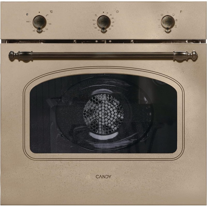 Candy Classic Forno Elettrico da Incasso Ventilato, 65 Litri, Classe A+, Funzione Pizza, 8 Programmi di Cottura con Funzione Cook Light, Design Rustico, 59,5 x 59,5 x 56,8 cm, Color Avena - FCC603NAV Candy Classic Forno Elettrico da Incasso Ventilato, 65 Litri, Classe A+, Funzione Pizza, 8 Programmi di Cottura con Funzione Cook Light, Design Rustico, 59,5 x 59,5 x 56,8 cm, Color Avena - FCC603NAV