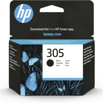 HP 305 Nero, 3YM61AE, Cartuccia Originale da 120 Pagine, Compatibile con Stampanti HP DeskJet serie 2700, 4100, HP Envy serie 6020, 6030, 6420, 6430 - Normal