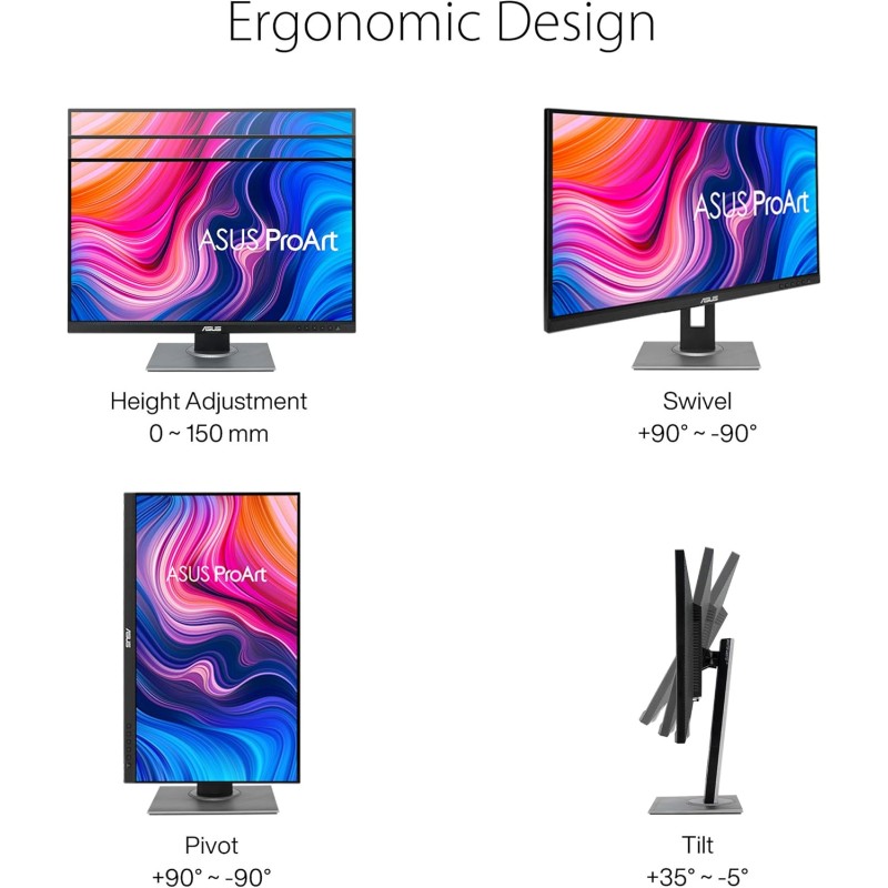 Asus Proart Display Pa278Qv Professional Monitor, 27" Ips, Wqhd 2560 X 1440, Nero Grigio - 27" Asus Proart Display Pa278Qv Professional Monitor, 27" Ips, Wqhd 2560 X 1440, Nero Grigio - 27"