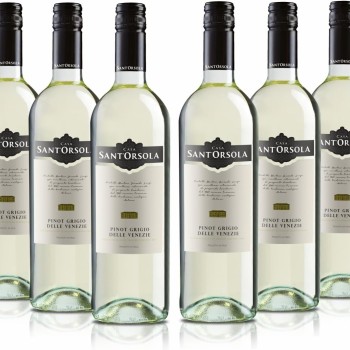 Casa Sant'Orsola - Vino Pinot Grigio D.O.C. delle Venezie, da Uva Pinot Italiana, Gusto Secco e Fruttato, 6x750 ml - 6x750ml