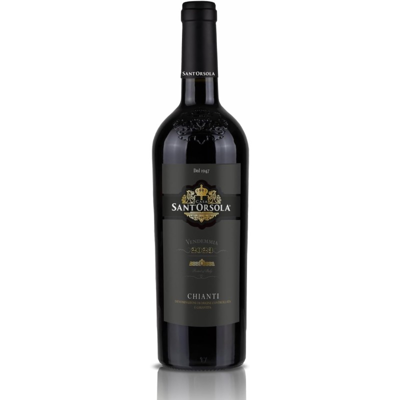 Casa Sant'Orsola - Vino Rosso Chianti D.O.C.G. 12%, Gusto Secco e Fruttato, 6x750 ml - 6x750ml Casa Sant'Orsola - Vino Rosso Chianti D.O.C.G. 12%, Gusto Secco e Fruttato, 6x750 ml - 6x750ml