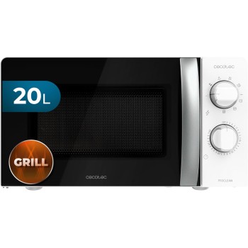 Cecotec Forno a Microonde con Grill ProClean 2110 da 20 Litri, 700W, con 6 livelli di potenza, funzione grill, tecnologia 3DWave, modalità scongelamento, timer fino a 30 minuti
