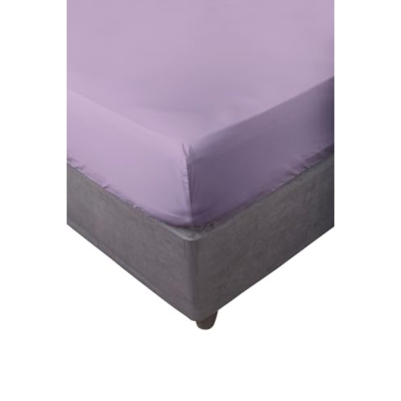 Zer0bed, Lenzuolo Sotto con Angoli Singolo Tinta Unita 100% Cotone ANGOLO MAXI 30CM, 1 Piazza, Lilla, 90x200 - 90x200 + 30 Lilla