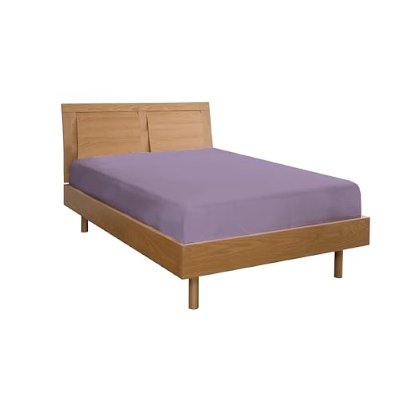 Zer0bed, Lenzuolo Sotto con Angoli Singolo Tinta Unita 100% Cotone ANGOLO MAXI 30CM, 1 Piazza, Lilla, 90x200 - 90x200 + 30 Lilla