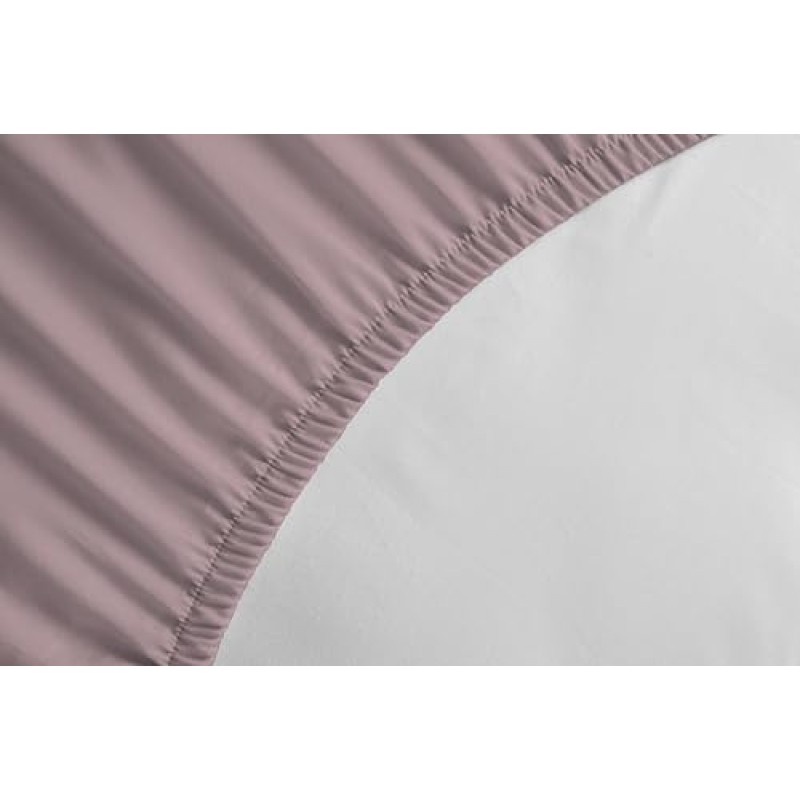 Zer0bed, Lenzuolo Sotto con Angoli Singolo Tinta Unita 100% Cotone ANGOLO MAXI 30CM, 1 Piazza, Rosa, 90x200 - 90x200 + 30 Rosa