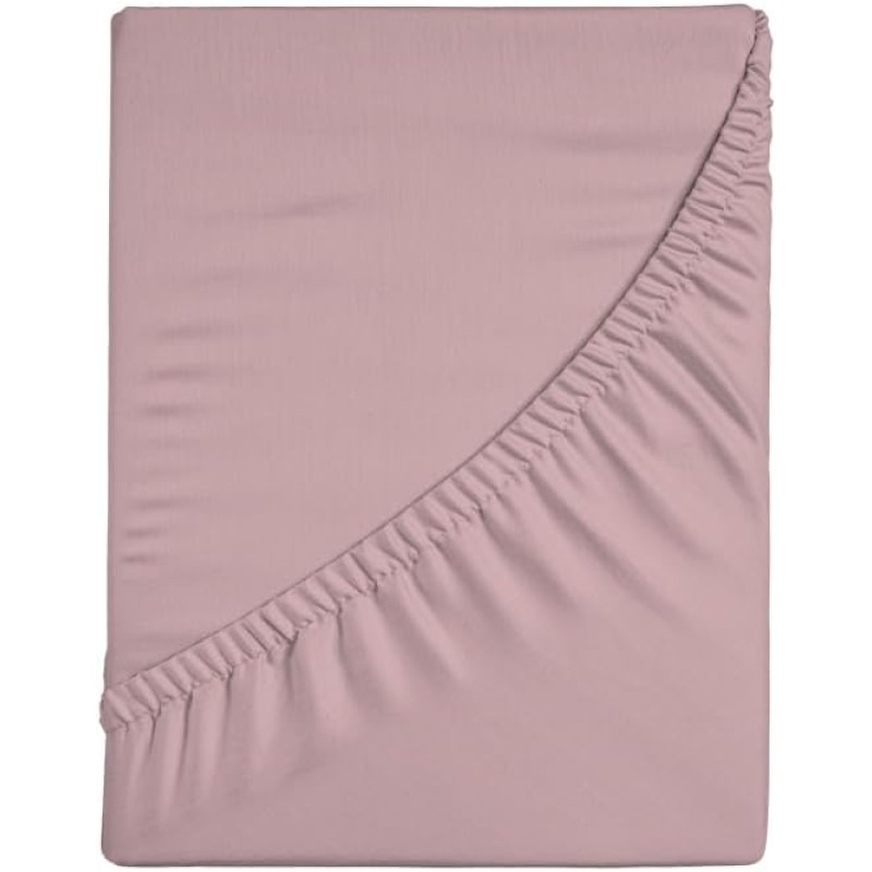 Zer0bed, Lenzuolo Sotto con Angoli Singolo Tinta Unita 100% Cotone ANGOLO MAXI 30CM, 1 Piazza, Rosa, 90x200 - 90x200 + 30 Rosa