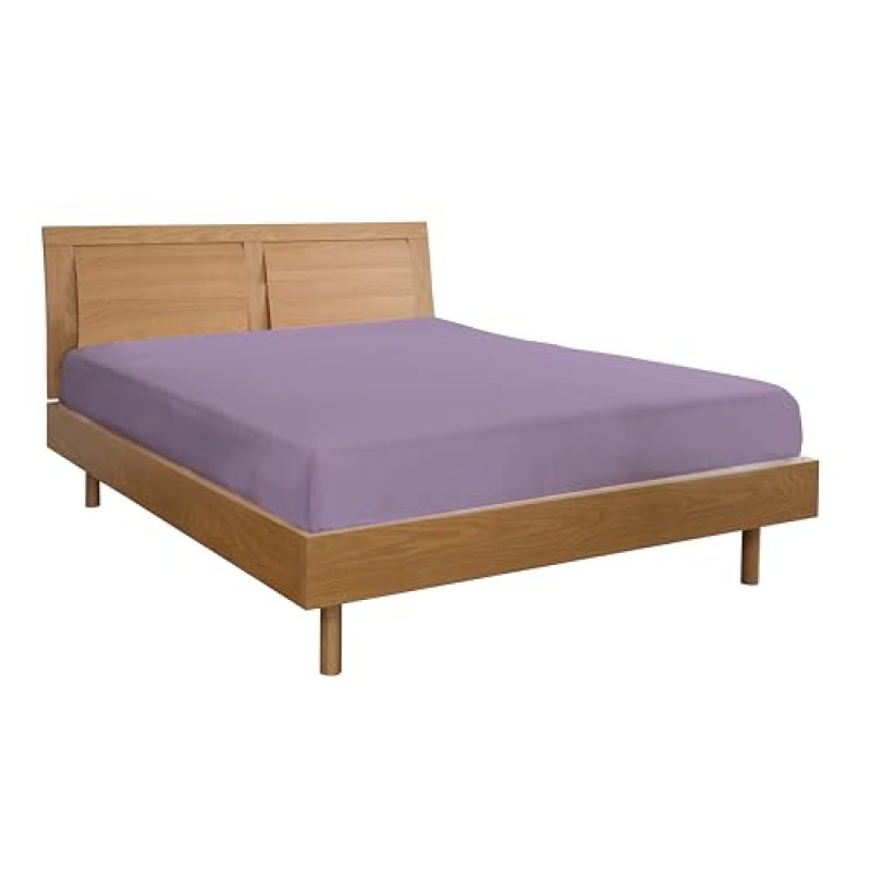 Zer0bed, Lenzuolo Sotto con Angoli Matrimoniale Tinta Unita 100% Cotone ANGOLO MAXI 30CM, 2 Piazze, Lilla, 180x200 - 180x200 + 30 Lilla