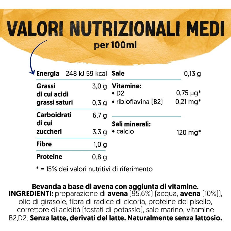 ALPRO BARISTA, bevanda all'AVENA, 100% vegetali, ideale con il caffè (8 confezioni x 1 Litro)