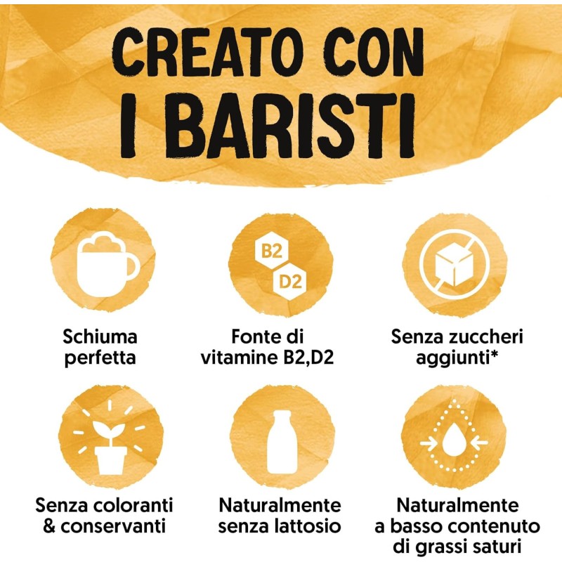 ALPRO BARISTA, bevanda all'AVENA, 100% vegetali, ideale con il caffè (8 confezioni x 1 Litro)