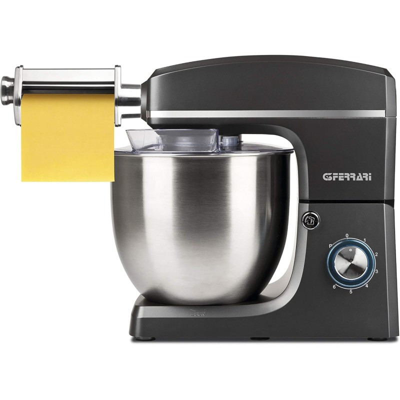 G3 Ferrari Impastatrice Planetaria con Tirapasta Pastaio 10&Lode G20113, 1500 W, 10 Litri, Acciaio Inossidabile, 6 velocità, Nero/Acciaio - Grigio