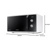 Samsung Forno a Microonde Grill, a libera installazione, Dual Dial MG23K3614AW/ET, Cottura Croccante, AutoDefrost, Microonde + Grill 800 W + 1100 W, 23 L, 49l x 27,5h x 39p cm, Bianco - 23 Litri White