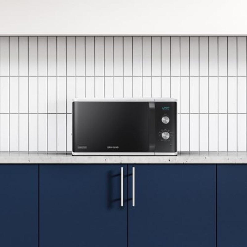 Samsung Forno a Microonde Grill, a libera installazione, Dual Dial MG23K3614AW/ET, Cottura Croccante, AutoDefrost, Microonde + Grill 800 W + 1100 W, 23 L, 49l x 27,5h x 39p cm, Bianco - 23 Litri White