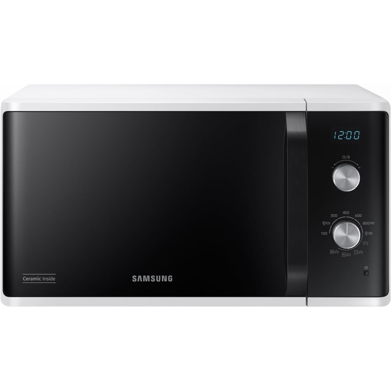 Samsung Forno a Microonde Grill, a libera installazione, Dual Dial MG23K3614AW/ET, Cottura Croccante, AutoDefrost, Microonde + Grill 800 W + 1100 W, 23 L, 49l x 27,5h x 39p cm, Bianco - 23 Litri White