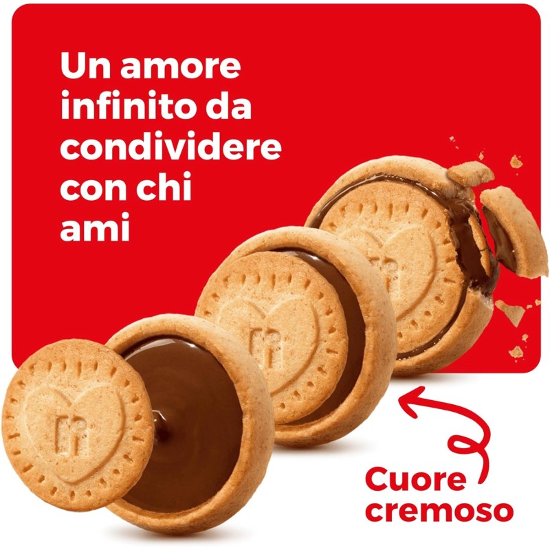 Nutella Biscuits Tubo - Croccanti Biscotti con un Cremoso Ripieno di Nutella, con Farina di Frumento e Zucchero di Canna, Ideali come Colazione, Snack e Merenda, 1 Confezione da 166 gr - 166 g (Confezione da 1)