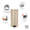 Brabantia - Pattumiera a pedale, Metallic Gold, 30L - 30 Litri Champagne Brabantia - Pattumiera a pedale, Metallic Gold, 30L - 30 Litri Champagne