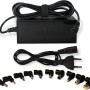 Tecnoware Power Systems - Caricatore Universale 95W per Notebook | 10 Connettori per Acer, ASUS, Sony, Toshiba, HP, Dell, Lenovo, LG, IBM, Fujitsu, Samsung | Protezione sbalzi corrente, Nero - 95W