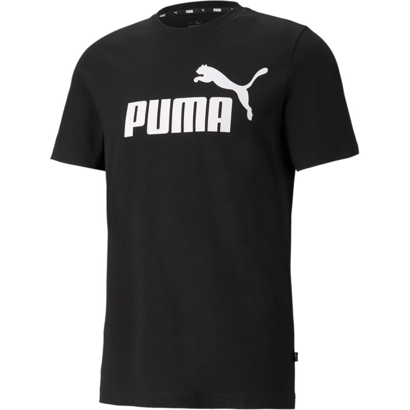 PUMA Ess Logo Tee T-Shirt Uomo (Pacco da 1) - L Puma Black PUMA Ess Logo Tee T-Shirt Uomo (Pacco da 1) - L Puma Black